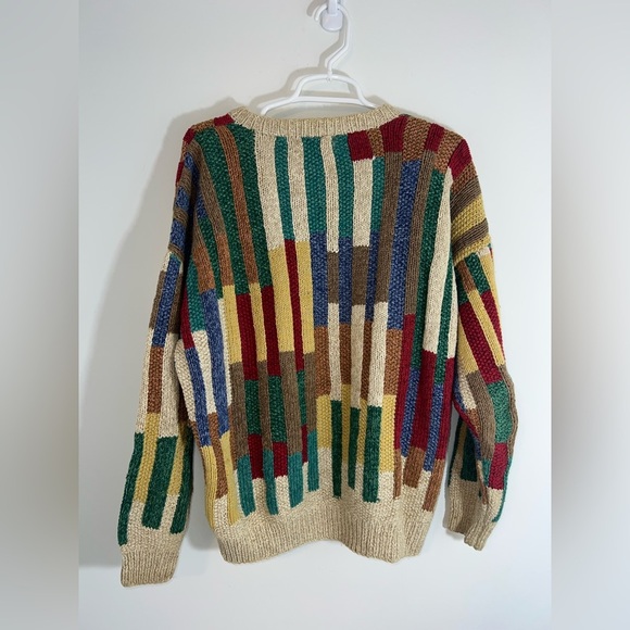 Blake & Manley hand knitted Striped Crewneck Sweater Colorful Striped Sweater - Picture 14 of 14